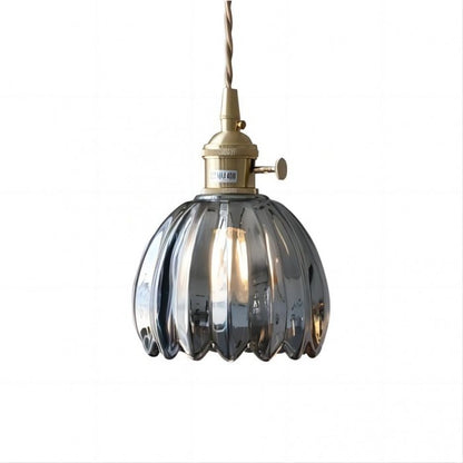 Vintage Flower Glass Pendant Lamp