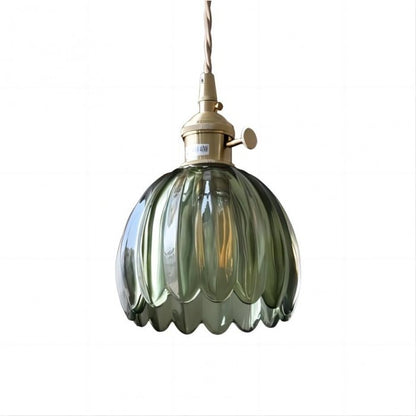 Vintage Flower Glass Pendant Lamp