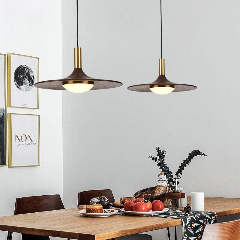 Retro Minimalist Flying Saucer Metal Pendant Lamp