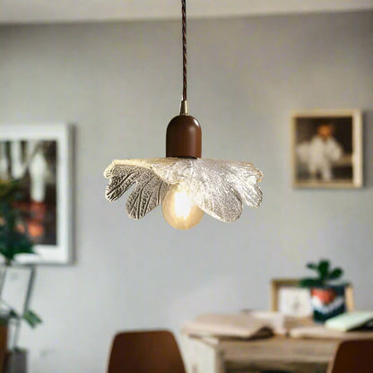 Retro Style Petal Clear Glass Pendant Light