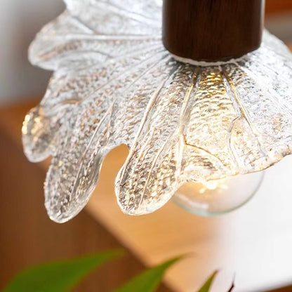 Retro Style Petal Clear Glass Pendant Light