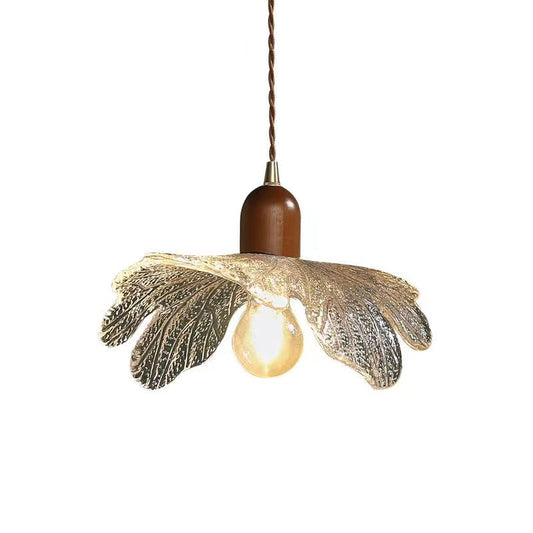 Retro Style Petal Clear Glass Pendant Light