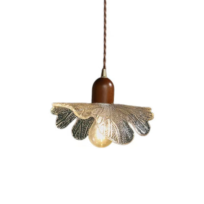 Retro Style Petal Clear Glass Pendant Light