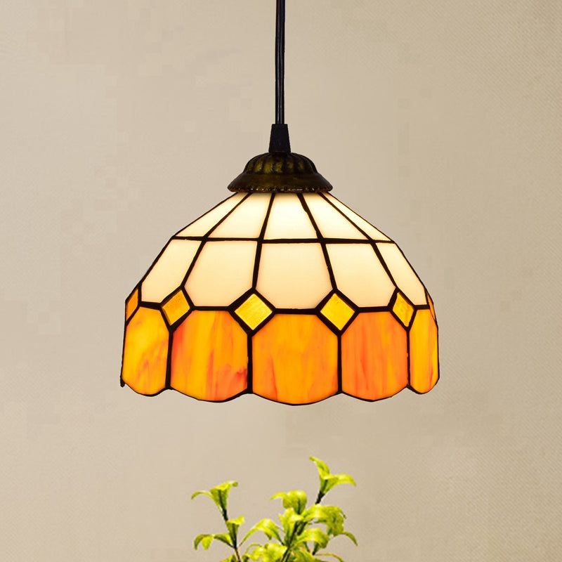 Retro Tiffany Style Glass Pendant Lamp