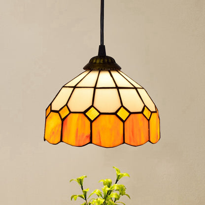 Retro Tiffany Style Glass Pendant Lamp