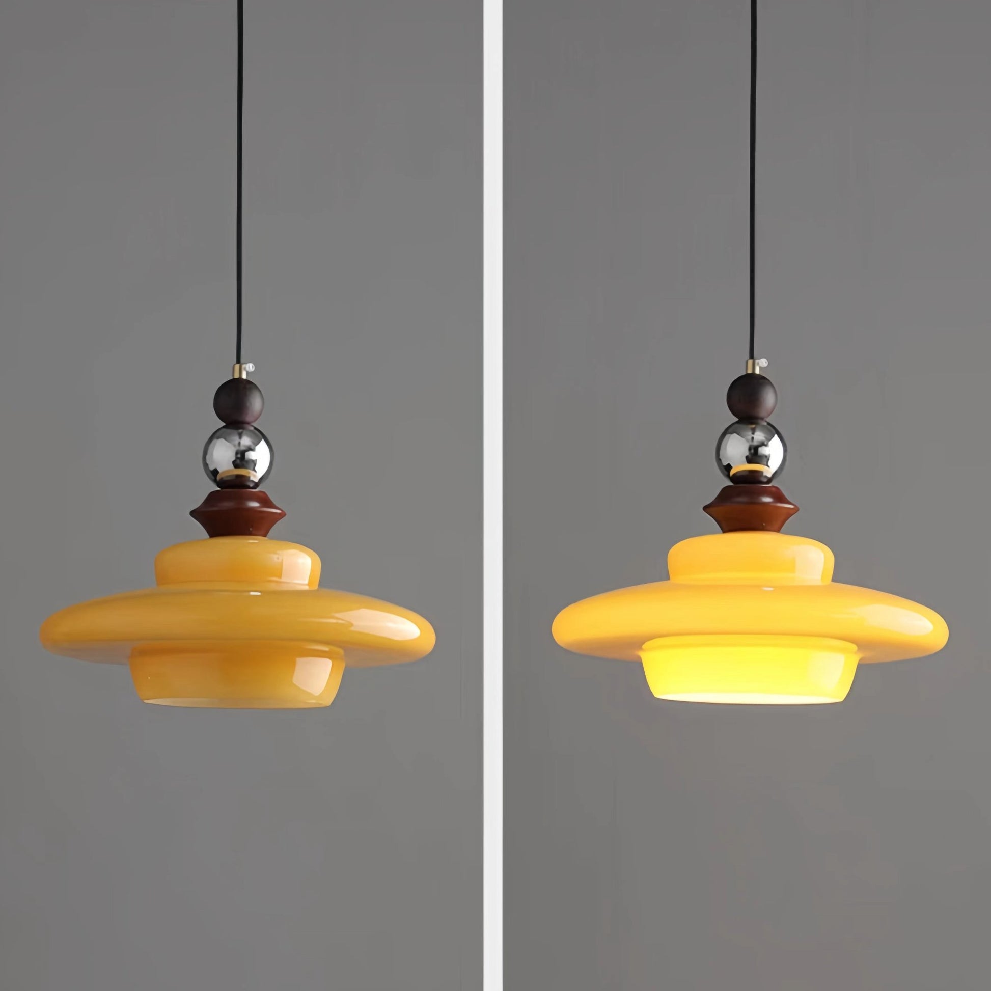 Retro Bauhaus UFO Glass Pendant Light