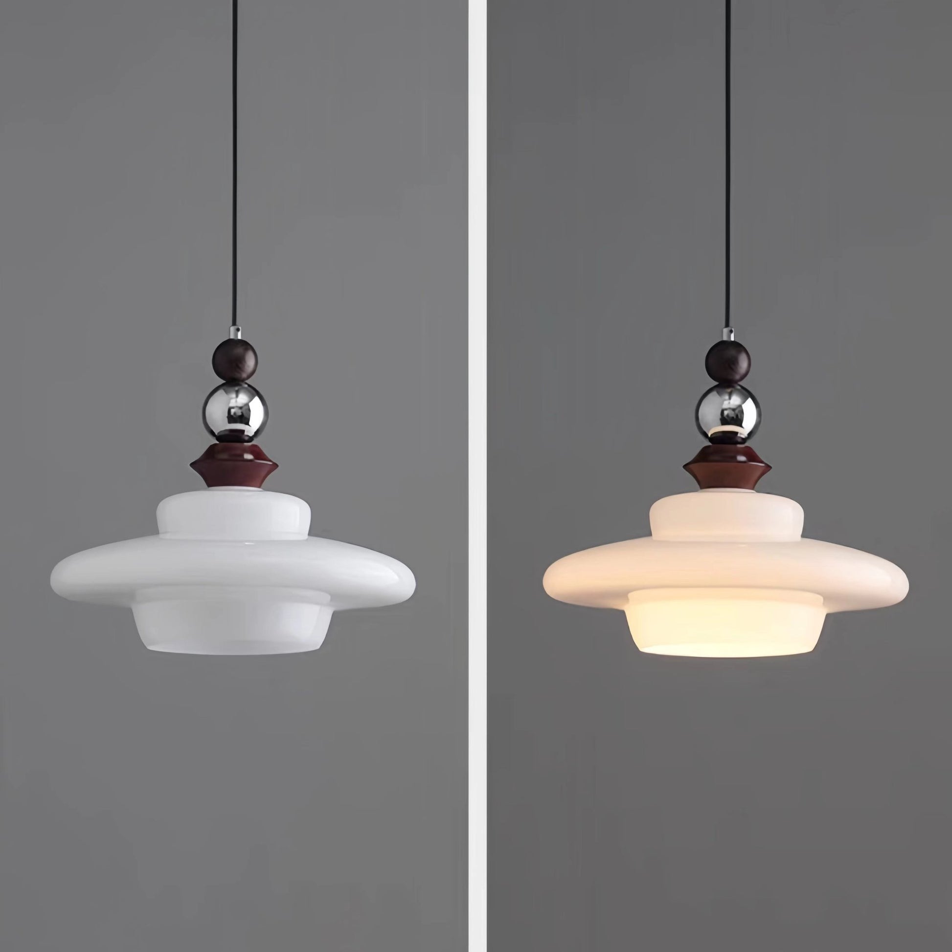 Retro Bauhaus UFO Glass Pendant Light