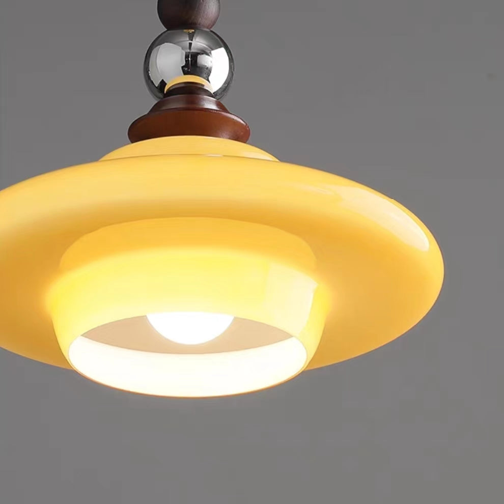 Retro Bauhaus UFO Glass Pendant Light