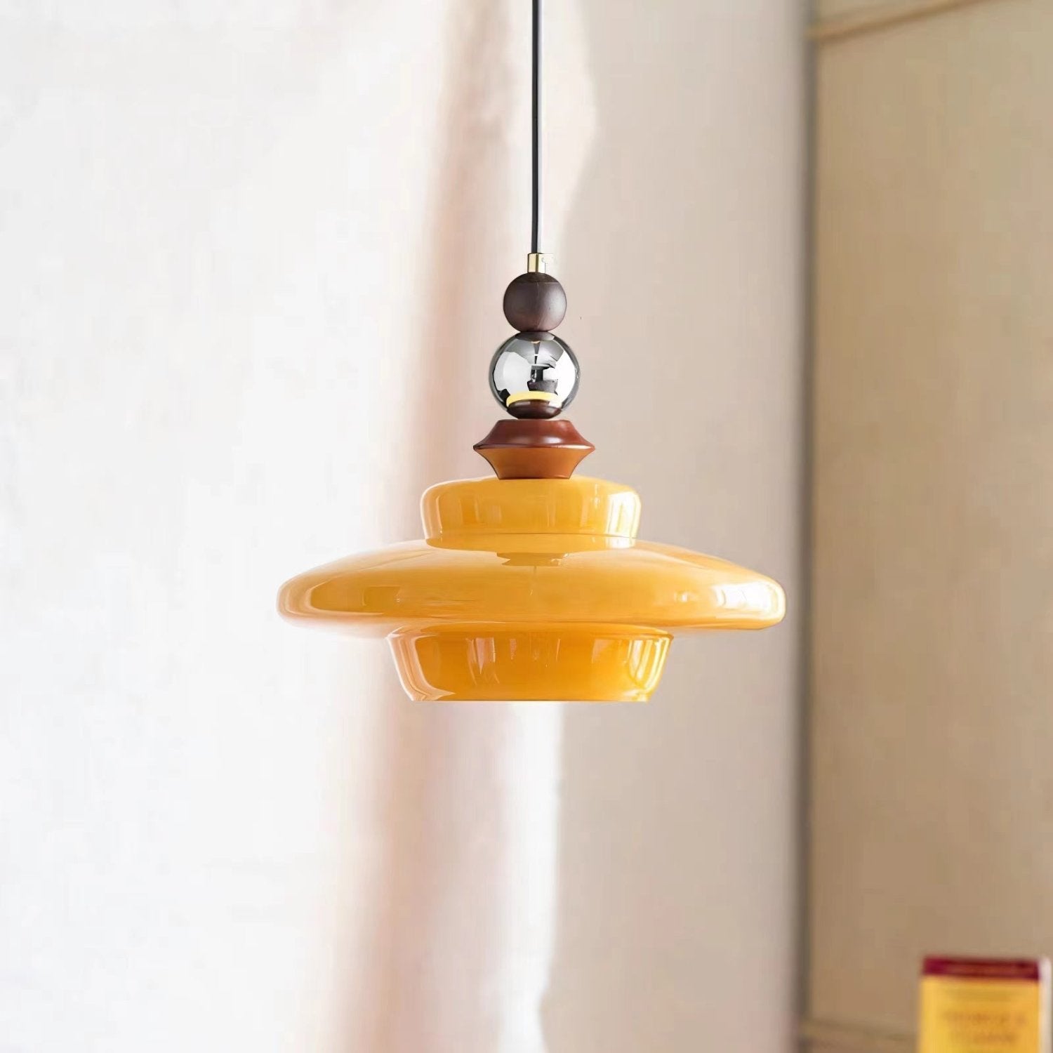 Retro Bauhaus UFO Glass Pendant Light