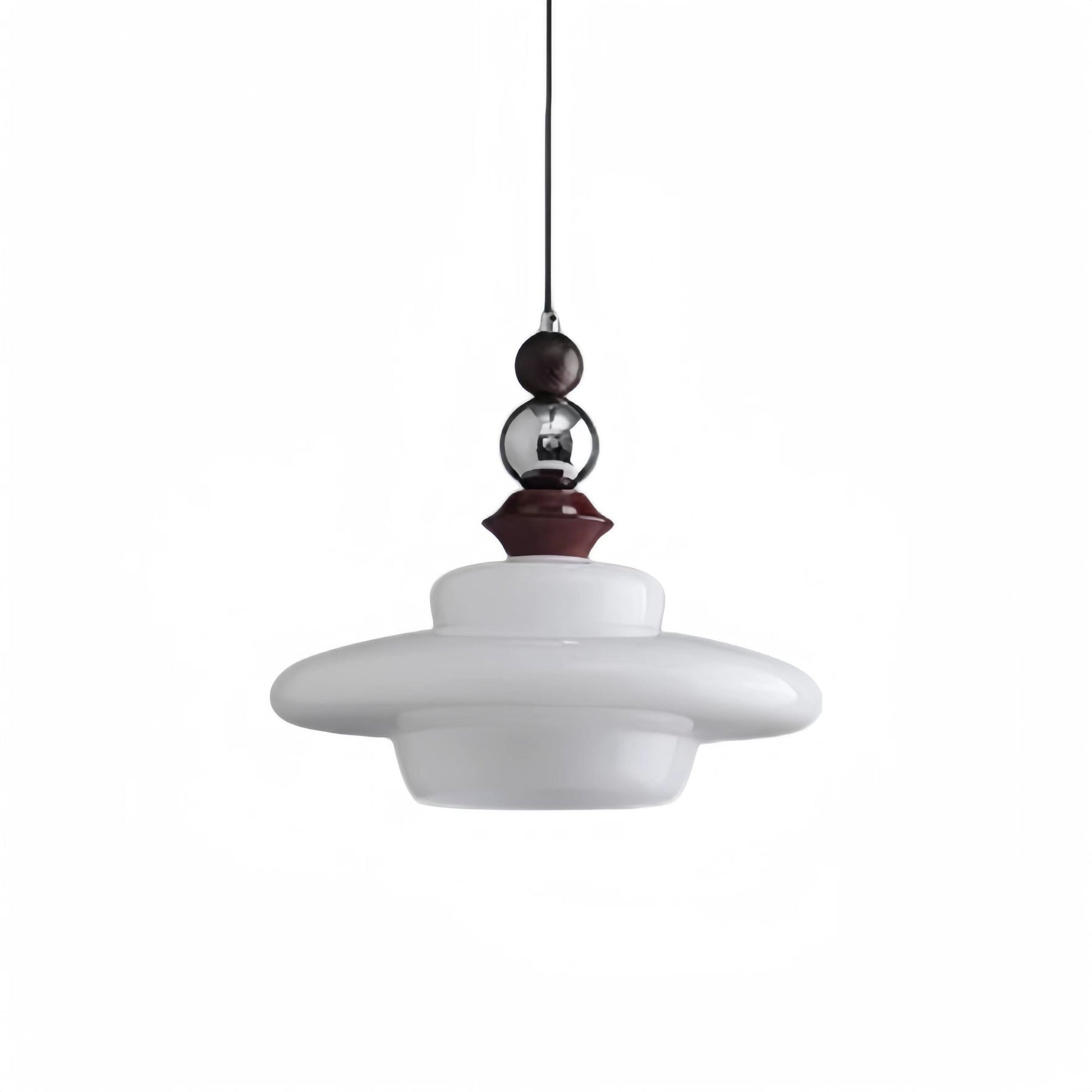 Retro Bauhaus UFO Glass White Pendant Light