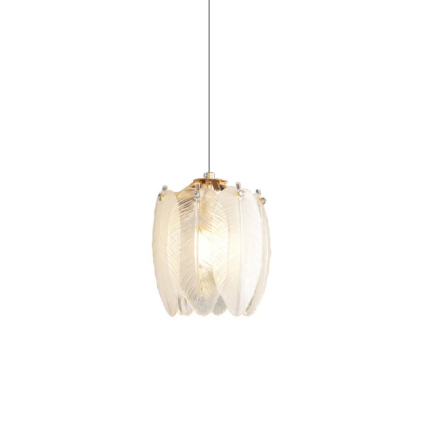 Retro Creative Feather Glass Pendant Lamp