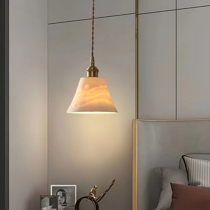 Retro Classic White Ceramic Pendant Lamp