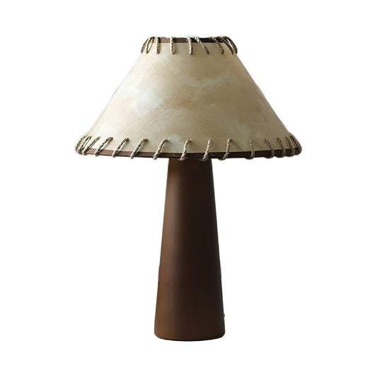 Retro Decorative Walnut Wooden Table Lamp