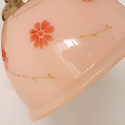 Retro Dome Pink Glass Wall Light
