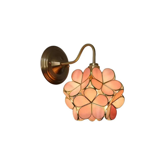 Romantic Flower Petal Glass Wall Light