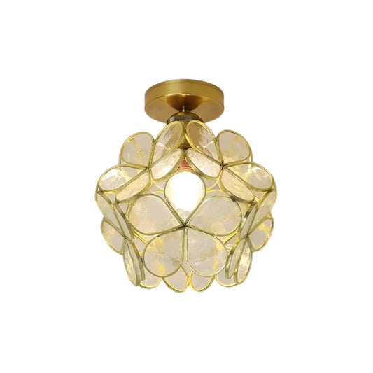 Romantic Flower Petal Glass Ceiling Light
