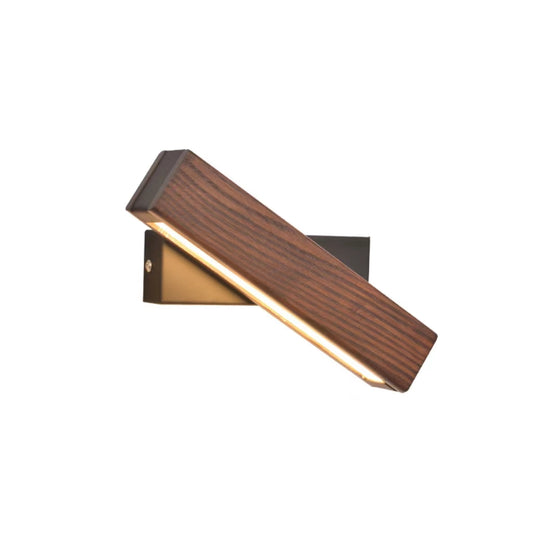 Rotatable LED Nordic Solid Wood Wall Lamp