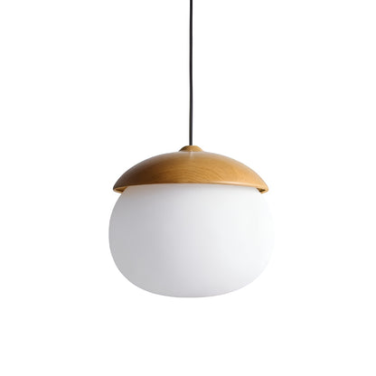 Rustic Nut Shaped Glass Pendant Light for Dining Room