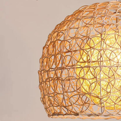 Rustic Weaving Rattan Pendant Lamp