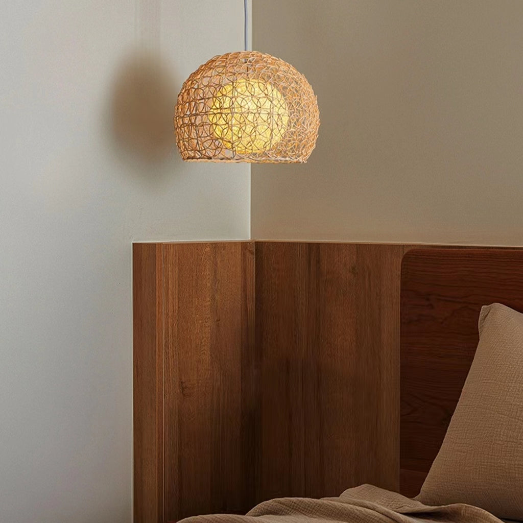 Rustic Weaving Rattan Pendant Lamp