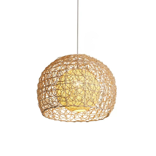 Rustic Weaving Rattan Pendant Lamp