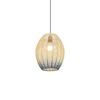 Rustic Style Wicker Rattan Pendant Light