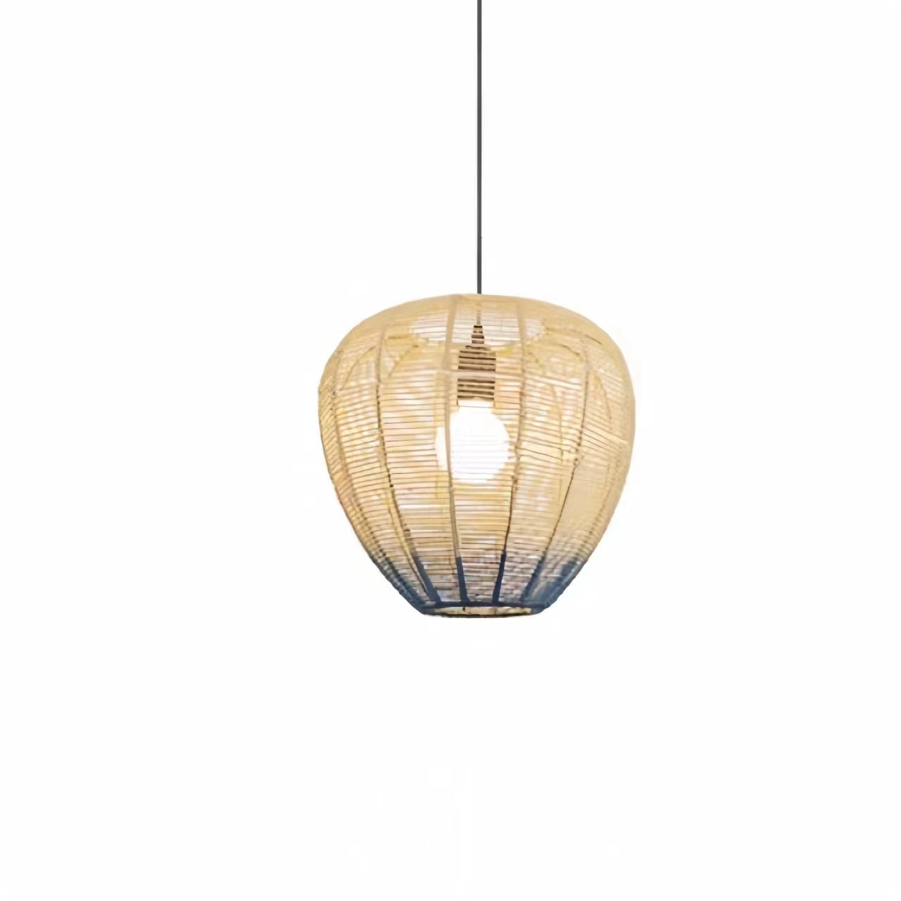 Rustic Style Wicker Rattan Pendant Light