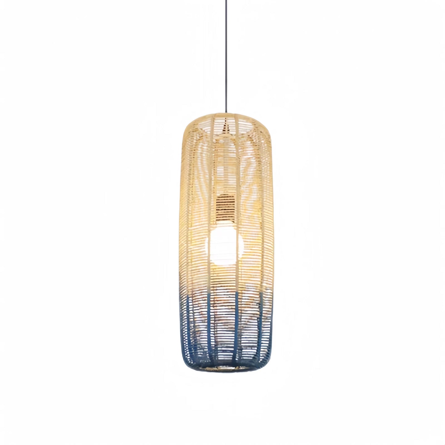 Rustic Style Wicker Rattan Pendant Light