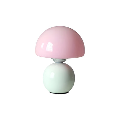 Scandi Retro Glass Mushroom Bedside Lamp