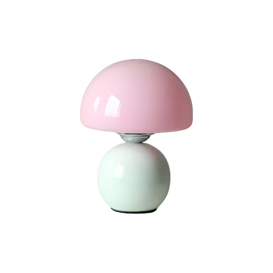 Scandi Retro Glass Mushroom Bedside Lamp