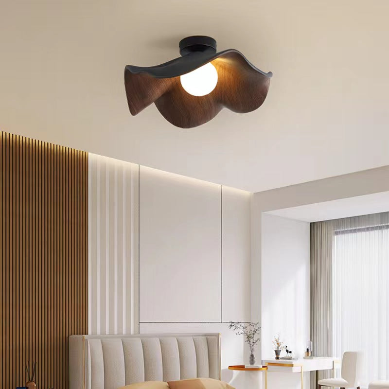 Scandinavian Lotus Leaf Resin Iron Ceiling Light