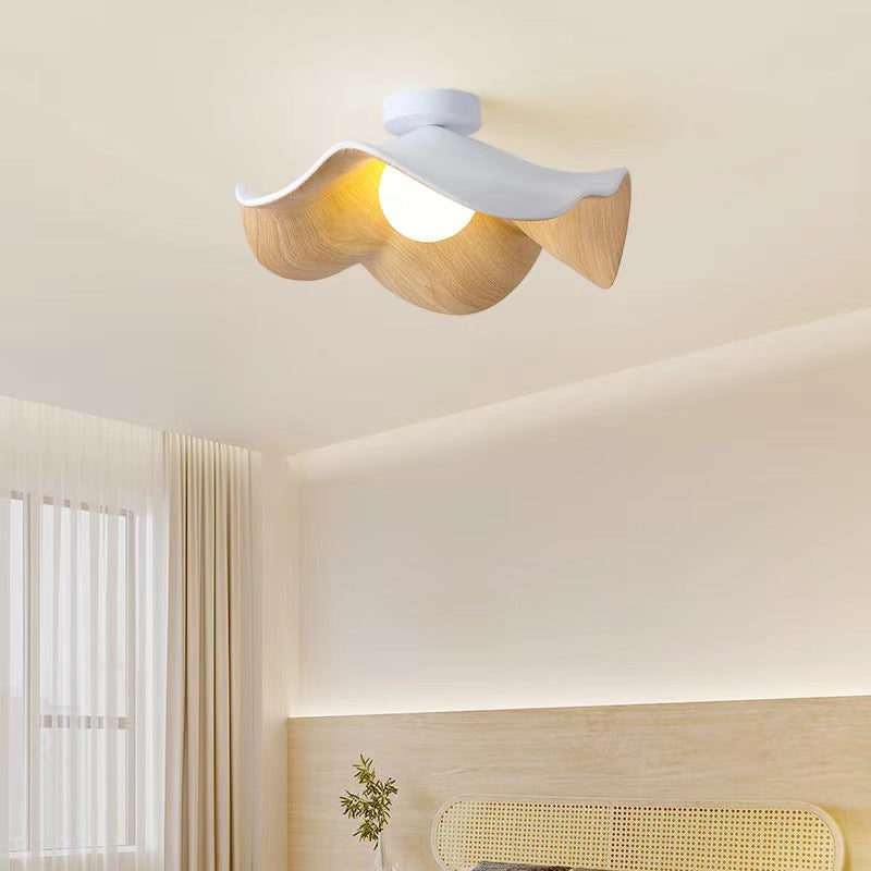 Scandinavian Lotus Leaf Resin Iron Ceiling Lamp