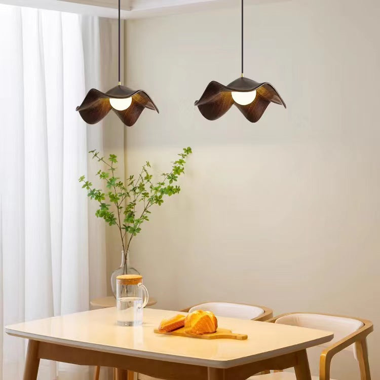 Scandinavian Lotus Leaf Resin Iron Pendant Lamp