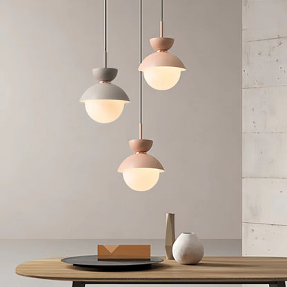 Scandinavian Macaron Style Glass Ball Pendant Lamp