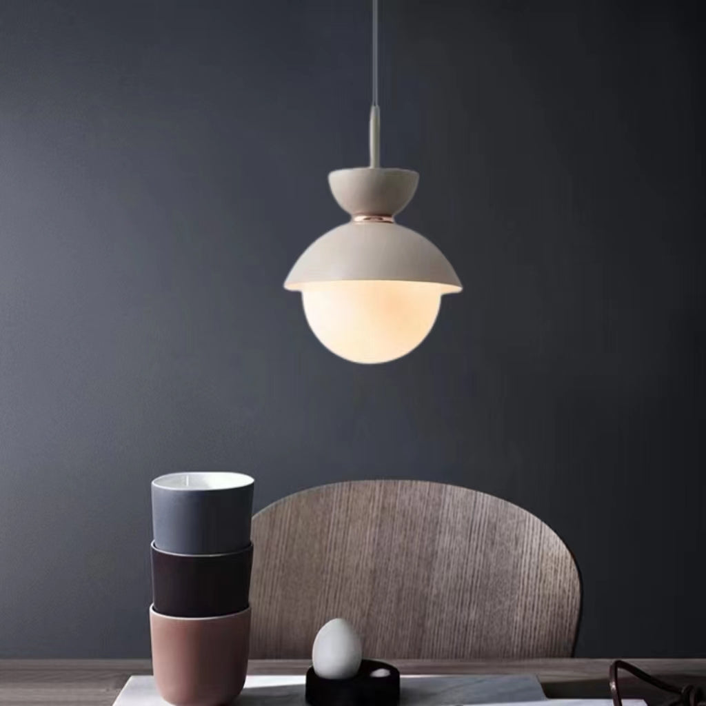 Scandinavian Macaron Style Glass Ball Pendant Lamp