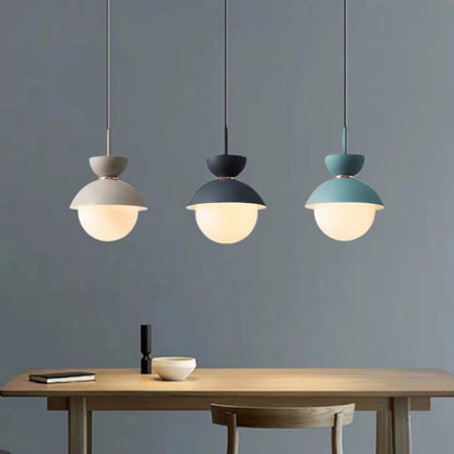 Scandinavian Macaron Style Glass Ball Pendant Lamp