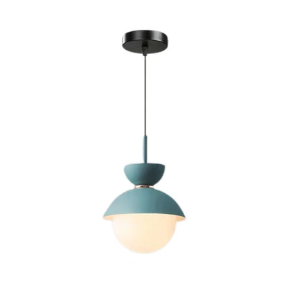 Scandinavian Macaron Style Glass Ball Pendant Lamp