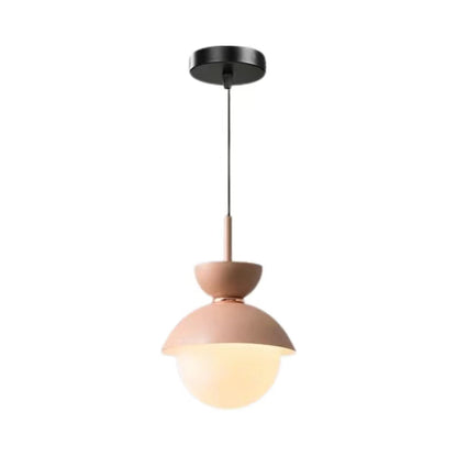 Scandinavian Macaron Style Glass Ball Pendant Lamp