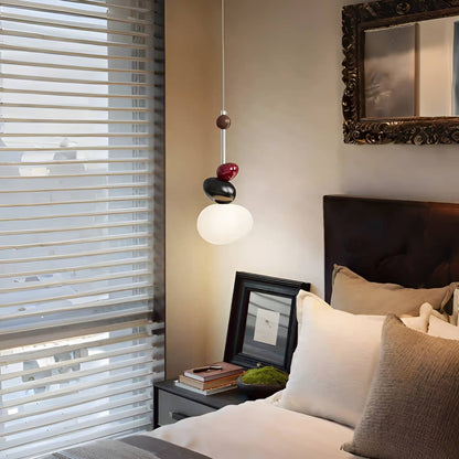 Scandinavian Pebble Stack Cream Pendant Light