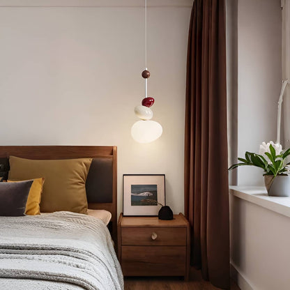Scandinavian Pebble Stack Cream Pendant Light