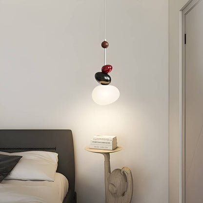 Scandinavian Pebble Stack Cream Pendant Light