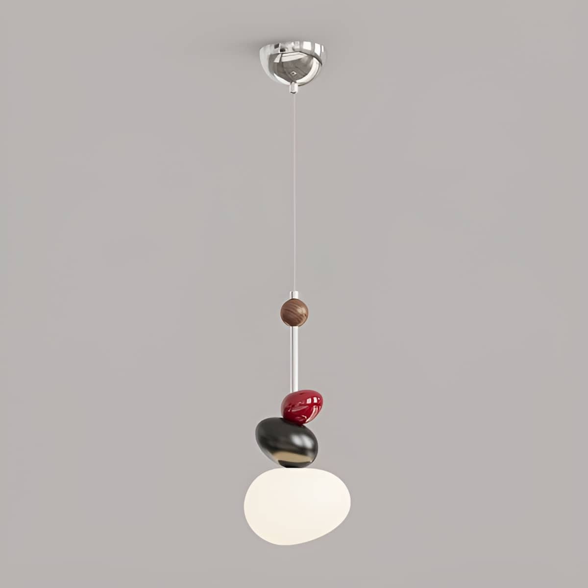 Scandinavian Pebble Stack Cream Pendant Light