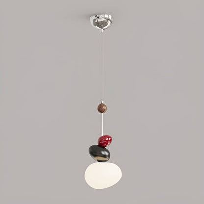 Scandinavian Pebble Stack Cream Pendant Light