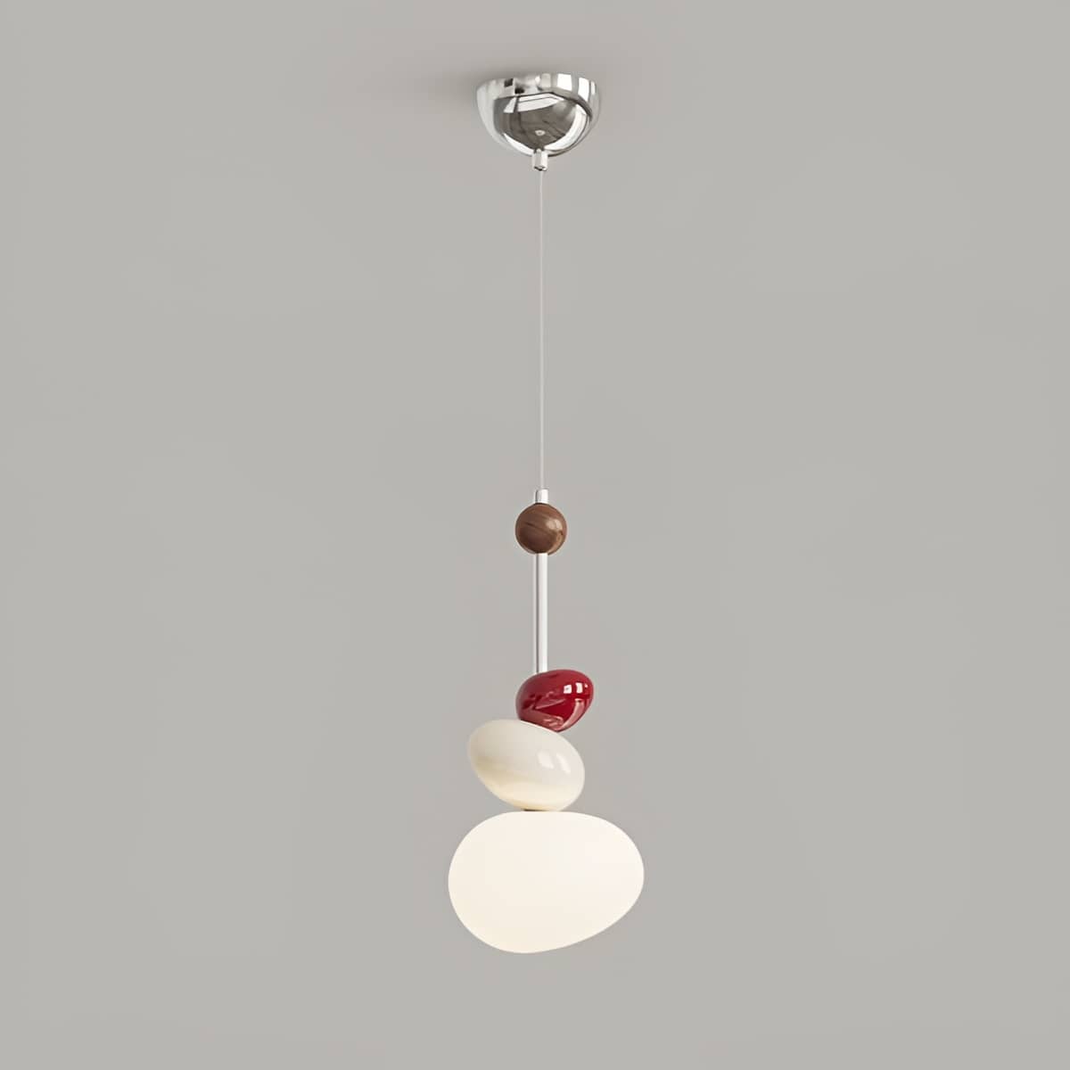 Scandinavian Pebble Stack Cream Pendant Light