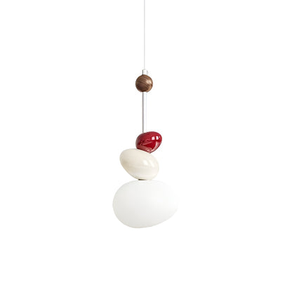 Scandinavian Pebble Stack Cream Pendant Light