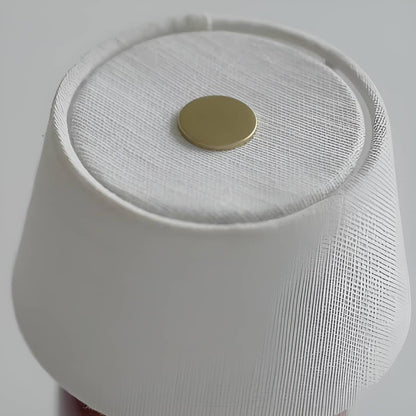 Scandinavian Small Battery Operated Table Lamp with Ceramic Base