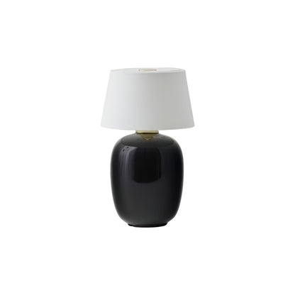 Scandinavian Small Battery Operated Table Lamp with Ceramic Base