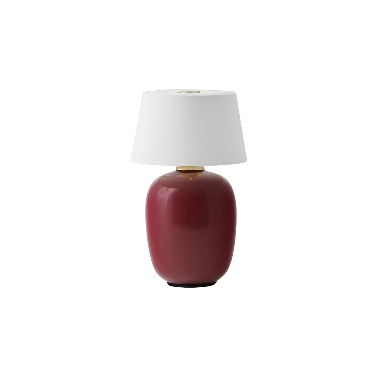 Scandinavian Small Battery Operated Table Lamp with Ceramic Base