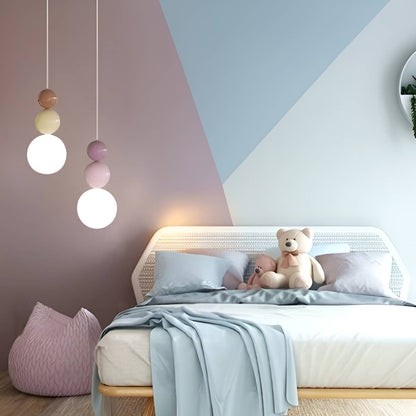 Scandinavian Stacked Ball Small Hanging Lamp