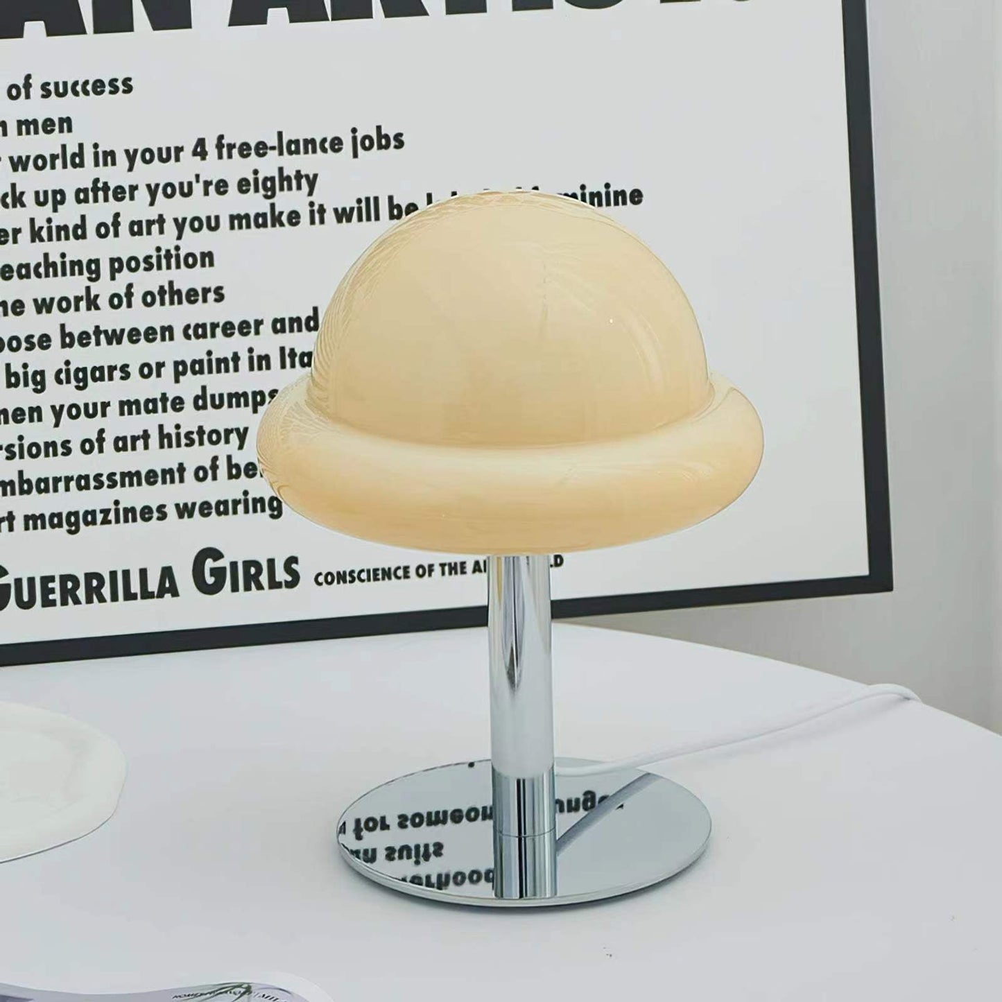 Bauhaus Mushroom Glass Table Lamp For Bedroom